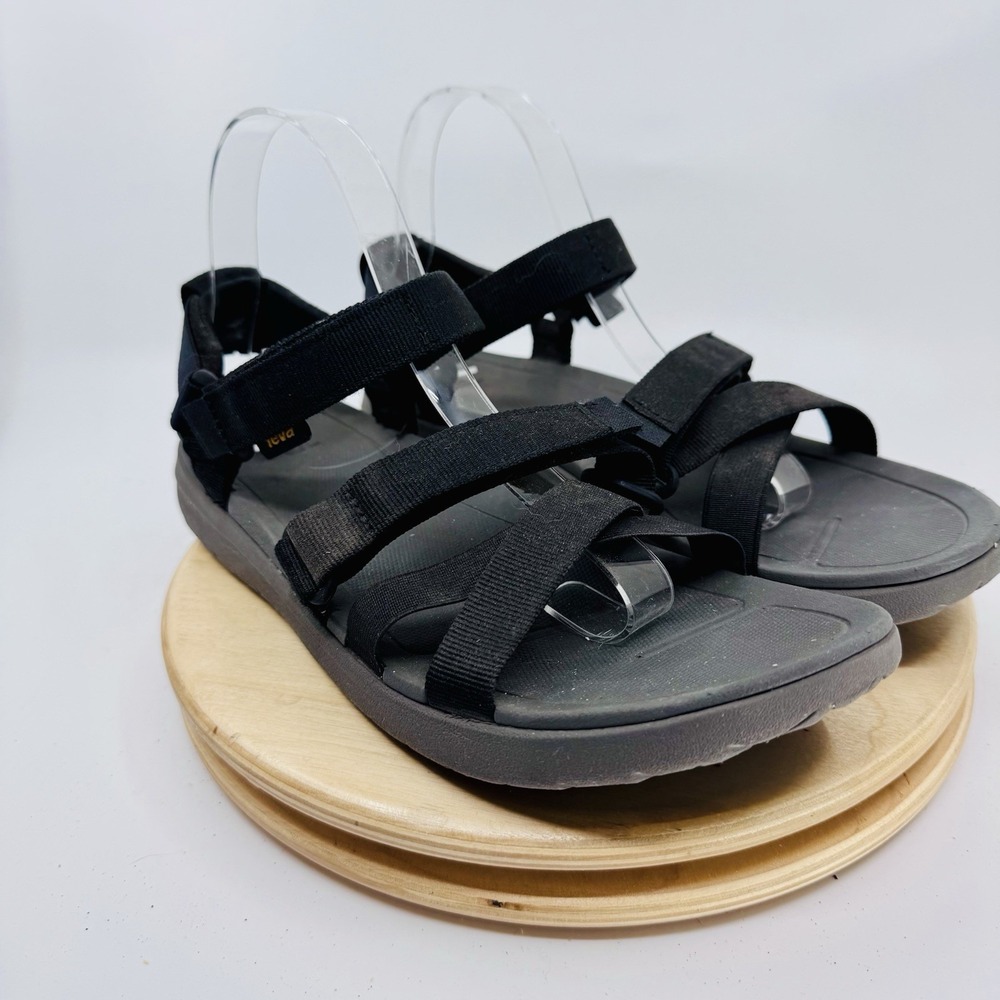Teva Sanborn Mia Sandals Womens 10 Black Sport Hiking Walking Shoes - Picture 3 of 8
